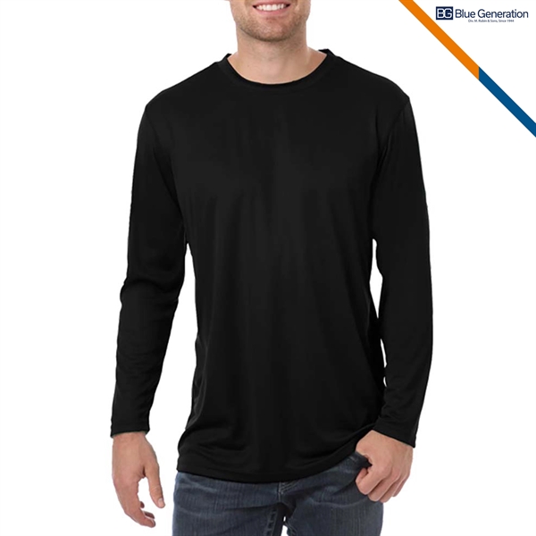 Blue Generation® Polyester Long Sleeve T-shirts - Blue Generation® Polyester Long Sleeve T-shirts - Image 9 of 9