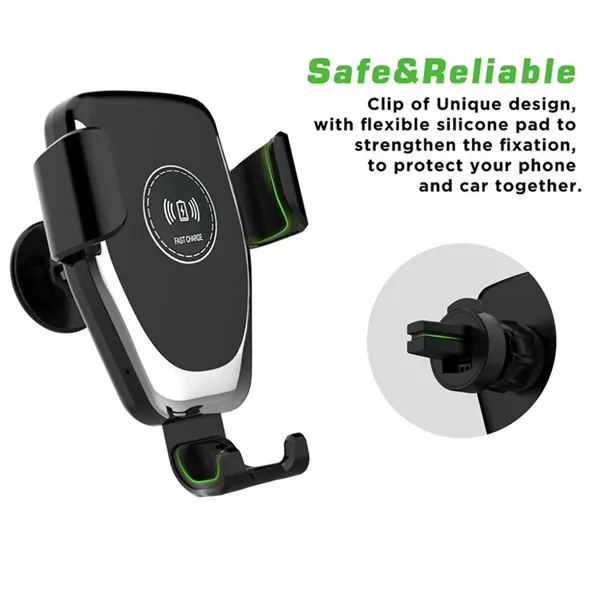2 In 1 Car Phone Holder Mount Wireless Charger - 2 In 1 Car Phone Holder Mount Wireless Charger - Image 3 of 5