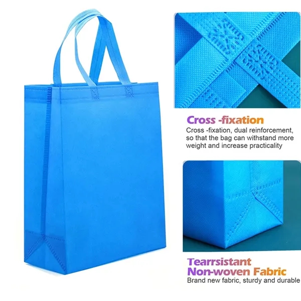 Custom Non-woven Grocery Party Treat Gift Tote Bags - Custom Non-woven Grocery Party Treat Gift Tote Bags - Image 1 of 5