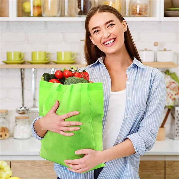 Custom Non-woven Grocery Party Treat Gift Tote Bags - Custom Non-woven Grocery Party Treat Gift Tote Bags - Image 4 of 5