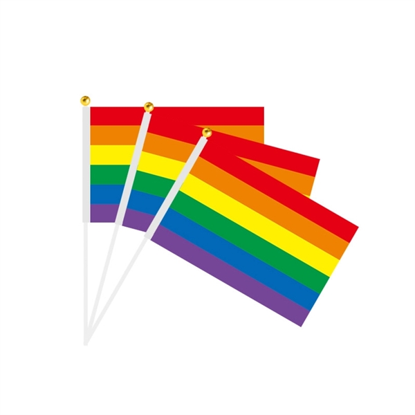 LGBT Rainbow Pride Hand Waving Flag - LGBT Rainbow Pride Hand Waving Flag - Image 2 of 3