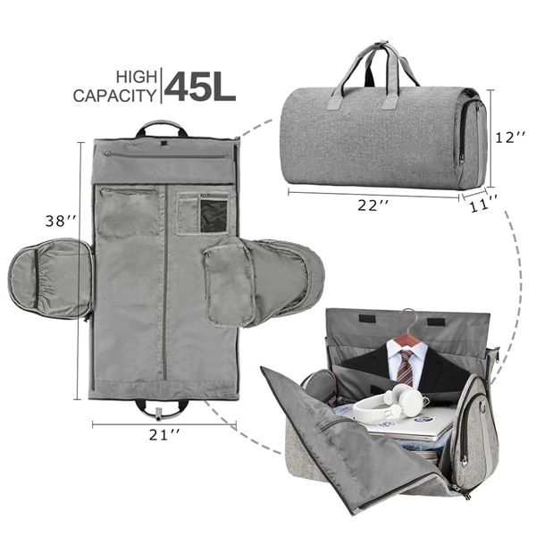 2 in 1 Hanging Suitcase Suit Travel Bags - 2 in 1 Hanging Suitcase Suit Travel Bags - Image 1 of 9