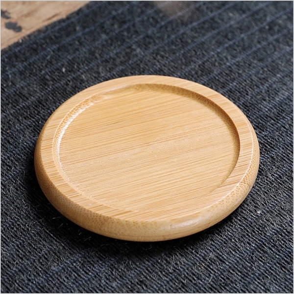 Round Beech Wooden Cup Coasters - Round Beech Wooden Cup Coasters - Image 3 of 3