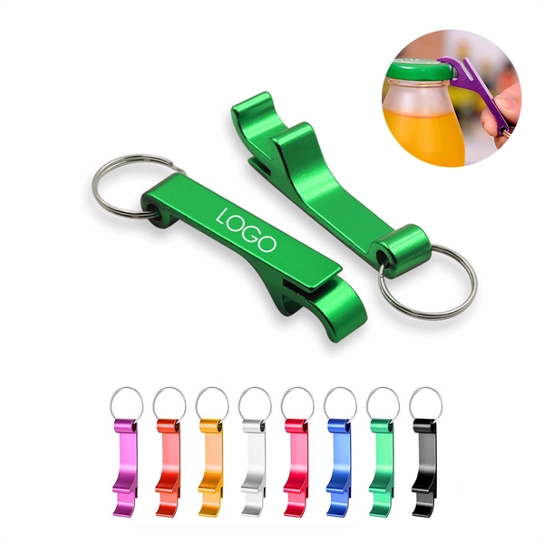 Aluminum Beer Bottle Opener Keychain - Aluminum Beer Bottle Opener Keychain - Image 0 of 2