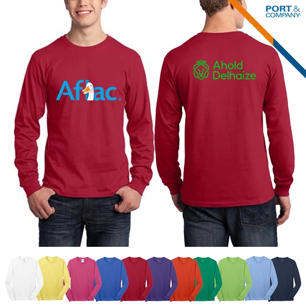 Port & Company® 5.4 Oz Cotton Long Sleeve T-Shirts - Port & Company® 5.4 Oz Cotton Long Sleeve T-Shirts - Image 0 of 6