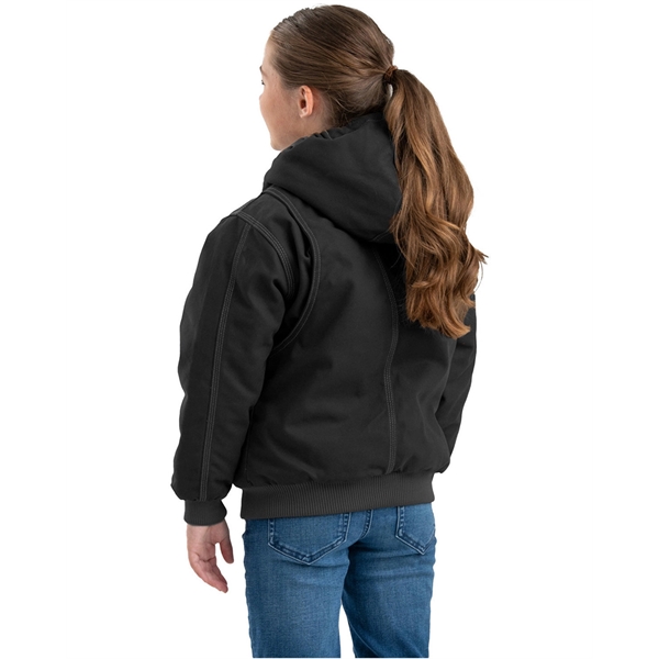 Berne Youth Highland Softstone Duck Hooded Jacket - Berne Youth Highland Softstone Duck Hooded Jacket - Image 3 of 5