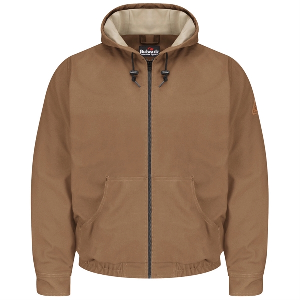 Bulwark Men's FR Brown Duck Hooded Jacket - Bulwark Men's FR Brown Duck Hooded Jacket - Image 0 of 2