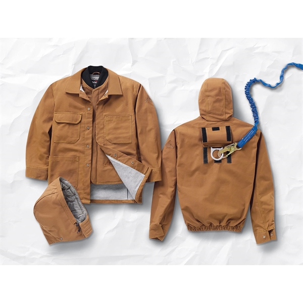 Bulwark Men's FR Brown Duck Hooded Jacket - Bulwark Men's FR Brown Duck Hooded Jacket - Image 2 of 2