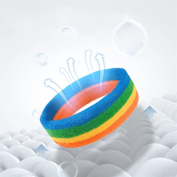 Terry Rainbow Sports Headband - Terry Rainbow Sports Headband - Image 1 of 6
