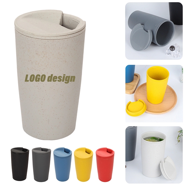 Wheat Straw Fiber Cup With Screw Lid - Wheat Straw Fiber Cup With Screw Lid - Image 0 of 1