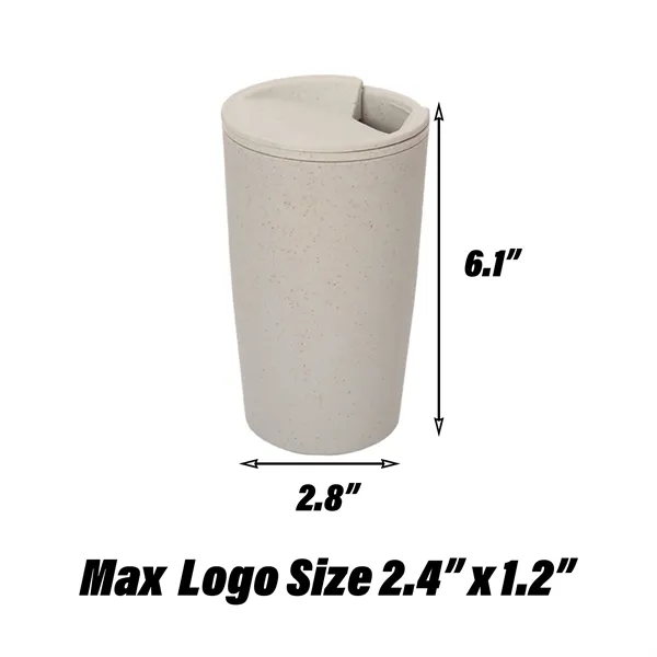 Wheat Straw Fiber Cup With Screw Lid - Wheat Straw Fiber Cup With Screw Lid - Image 1 of 1