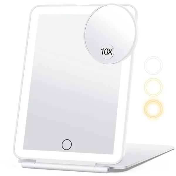 Travel Makeup Mirror with 10X Magnifying Mirror - Travel Makeup Mirror with 10X Magnifying Mirror - Image 0 of 5