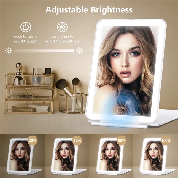 Travel Makeup Mirror with 10X Magnifying Mirror - Travel Makeup Mirror with 10X Magnifying Mirror - Image 2 of 5