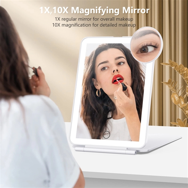 Travel Makeup Mirror with 10X Magnifying Mirror - Travel Makeup Mirror with 10X Magnifying Mirror - Image 3 of 5