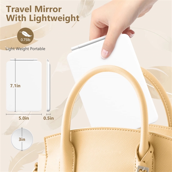 Travel Makeup Mirror with 10X Magnifying Mirror - Travel Makeup Mirror with 10X Magnifying Mirror - Image 5 of 5