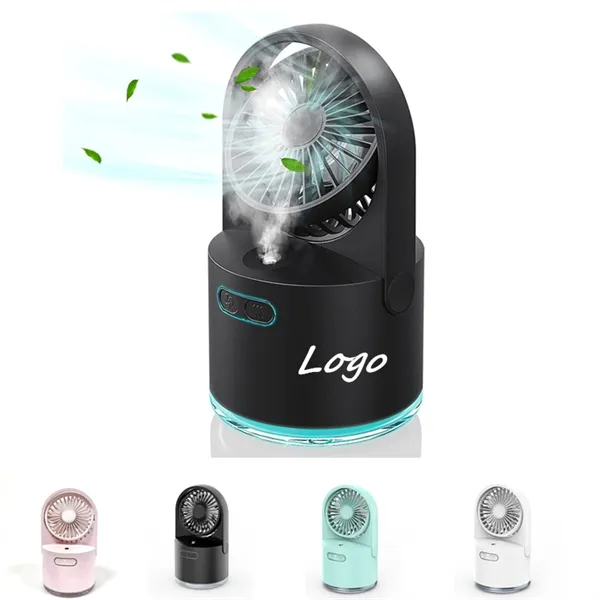 Portable 2 In 1 Desktop Office Cooling Water Misting Fan - Portable 2 In 1 Desktop Office Cooling Water Misting Fan - Image 0 of 5