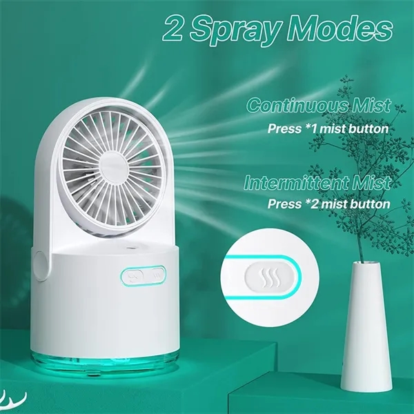 Portable 2 In 1 Desktop Office Cooling Water Misting Fan - Portable 2 In 1 Desktop Office Cooling Water Misting Fan - Image 3 of 5
