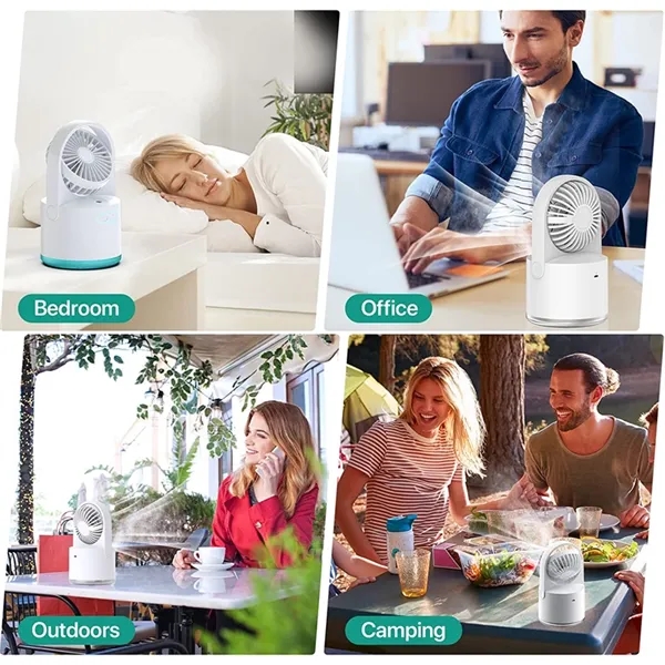 Portable 2 In 1 Desktop Office Cooling Water Misting Fan - Portable 2 In 1 Desktop Office Cooling Water Misting Fan - Image 5 of 5
