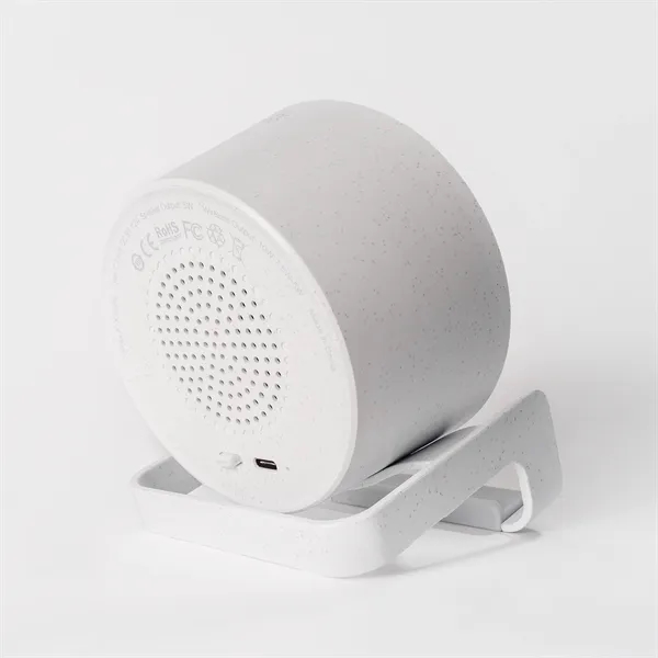 WheatStraw Eco Spotlight Bluetooth Speaker & Qi Phone Stand - WheatStraw Eco Spotlight Bluetooth Speaker & Qi Phone Stand - Image 6 of 8