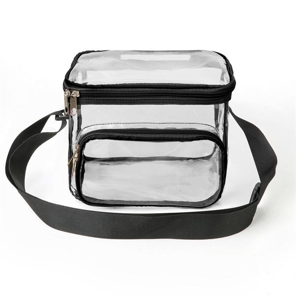 Large Stadium Clear PVC Lunch Bag w/ Front Zipper Pocket - Large Stadium Clear PVC Lunch Bag w/ Front Zipper Pocket - Image 6 of 11