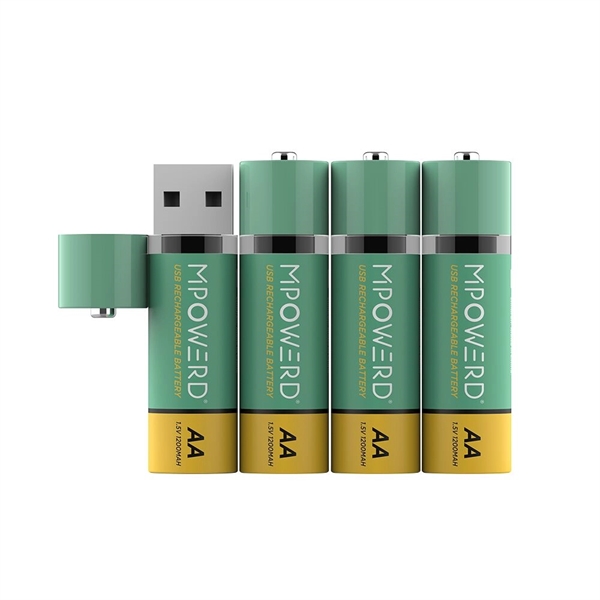 MPOWERD 4 Pack Rechargeable USB Batteries - MPOWERD 4 Pack Rechargeable USB Batteries - Image 0 of 0