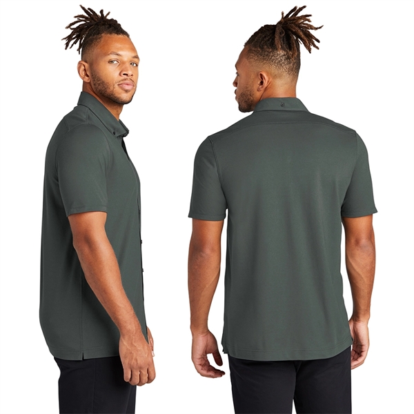 Mercer+Mettle™ Stretch Pique Full-Button Polo - Mercer+Mettle™ Stretch Pique Full-Button Polo - Image 1 of 5