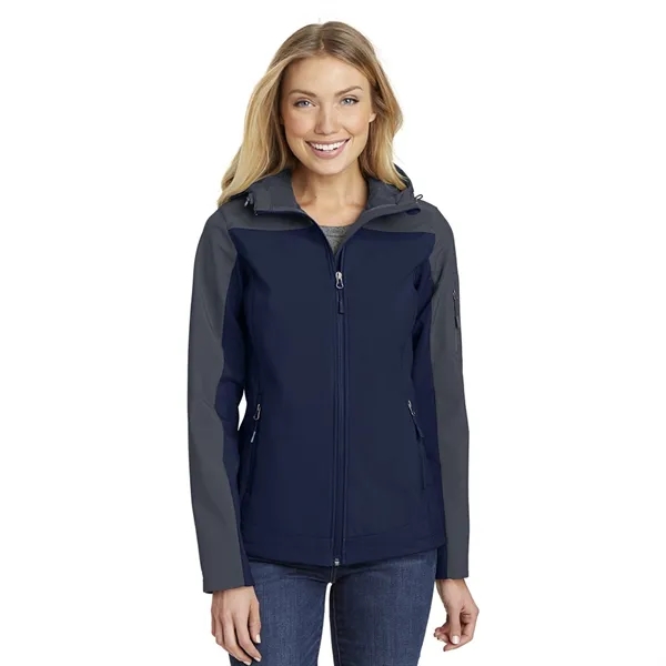 Port Authority® Ladies Hooded Core Soft Shell Jacket - Port Authority® Ladies Hooded Core Soft Shell Jacket - Image 3 of 3