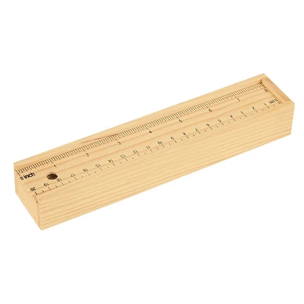 12-Piece Colored Pencil Set In Wooden Ruler Box - 12-Piece Colored Pencil Set In Wooden Ruler Box - Image 3 of 4