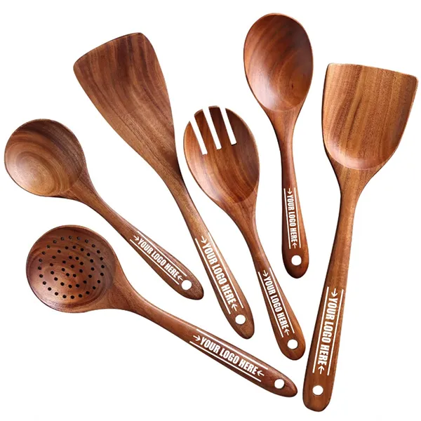 Custom  Premium Wooden Kitchen Cooking Spoon Spatula Set - Custom  Premium Wooden Kitchen Cooking Spoon Spatula Set - Image 0 of 2