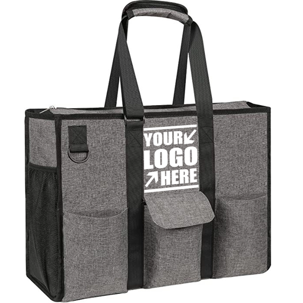 Custom Utility Water Resistant Zipper Tote Bag - Custom Utility Water Resistant Zipper Tote Bag - Image 0 of 4