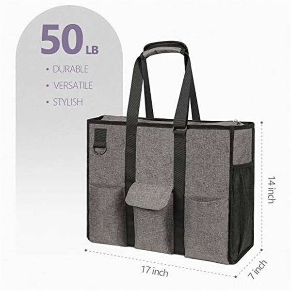 Custom Utility Water Resistant Zipper Tote Bag - Custom Utility Water Resistant Zipper Tote Bag - Image 1 of 4
