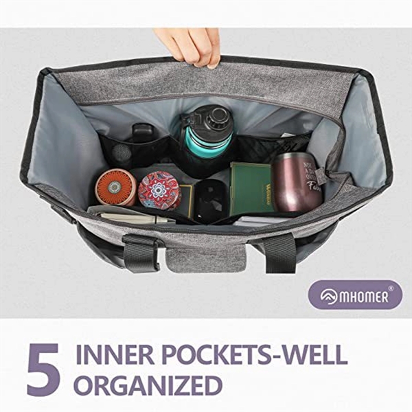 Custom Utility Water Resistant Zipper Tote Bag - Custom Utility Water Resistant Zipper Tote Bag - Image 3 of 4