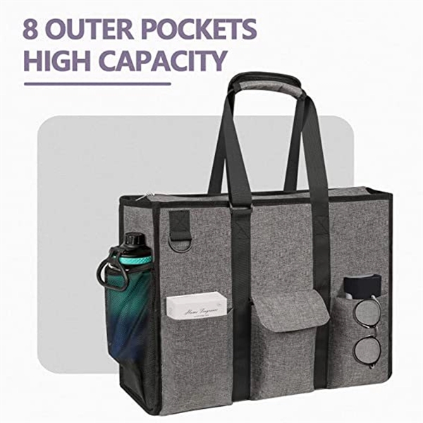 Custom Utility Water Resistant Zipper Tote Bag - Custom Utility Water Resistant Zipper Tote Bag - Image 4 of 4