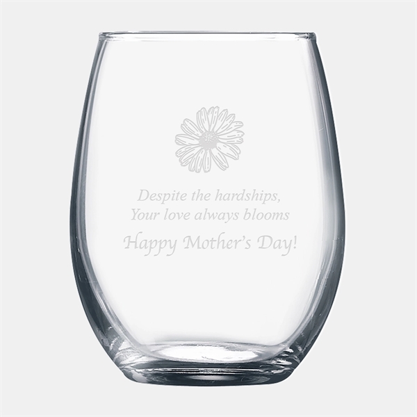 Custom Stemless Wine Glass, 9oz