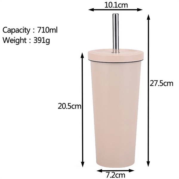 24 oz. Insulated Coffee Mug Tumbler with Lid and Straw - 24 oz. Insulated Coffee Mug Tumbler with Lid and Straw - Image 1 of 5