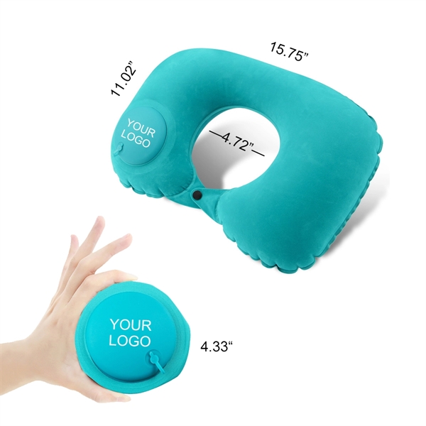 Self-Inflatable U-shaped Neck Pillow - Self-Inflatable U-shaped Neck Pillow - Image 0 of 2