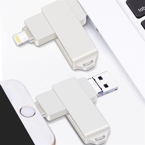 3 In 1 USB Flash Drive OTG U Disk For Phone/PC/  Android - 3 In 1 USB Flash Drive OTG U Disk For Phone/PC/  Android - Image 5 of 6