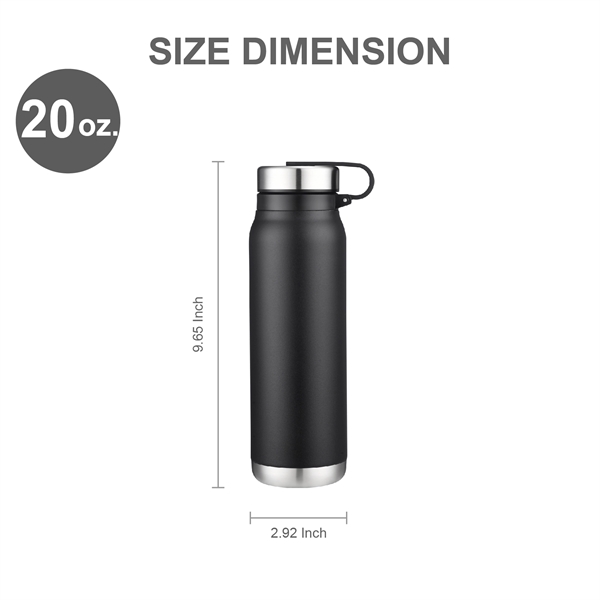 20oz Vacuum water bottle with Removable SS lid - 20oz Vacuum water bottle with Removable SS lid - Image 1 of 11