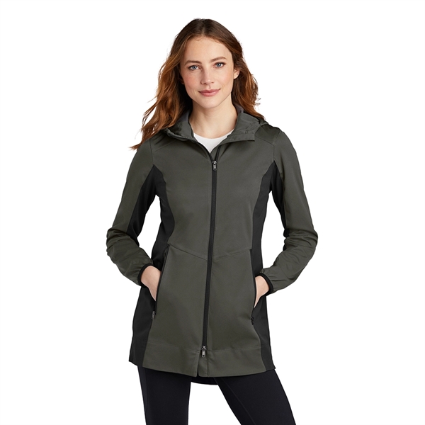 Port Authority® Women's Active Hooded Soft Shell Jacket - Port Authority® Women's Active Hooded Soft Shell Jacket - Image 3 of 3