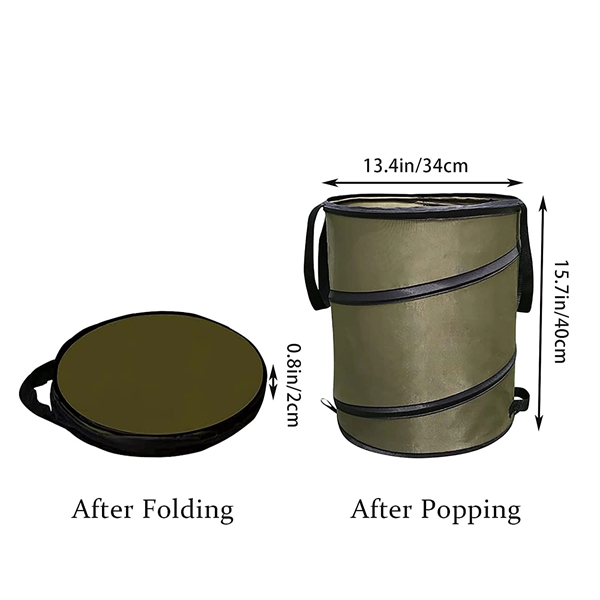 Foldable 10 Gallons Camping Trash Can & Bin - Foldable 10 Gallons Camping Trash Can & Bin - Image 1 of 5