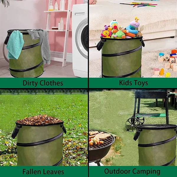 Foldable 10 Gallons Camping Trash Can & Bin - Foldable 10 Gallons Camping Trash Can & Bin - Image 2 of 5