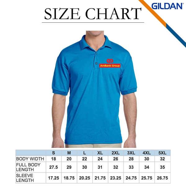 Gildan® 5.6oz 50/50 Cotton/Polyester Polo Shirts - Gildan® 5.6oz 50/50 Cotton/Polyester Polo Shirts - Image 2 of 6