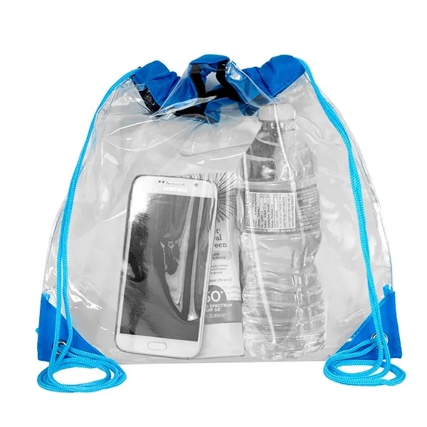 Harris Clear Vinyl Stadium Compliant Cinch Backpack - Harris Clear Vinyl Stadium Compliant Cinch Backpack - Image 10 of 25