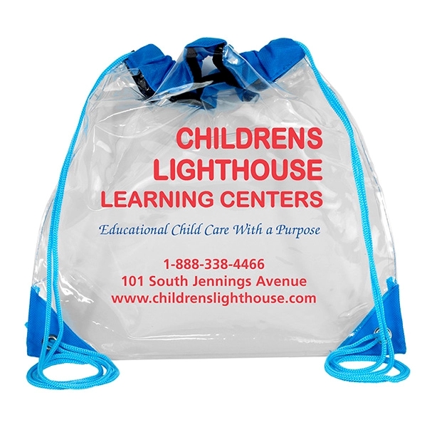 Harris Clear Vinyl Stadium Compliant Cinch Backpack - Harris Clear Vinyl Stadium Compliant Cinch Backpack - Image 16 of 25