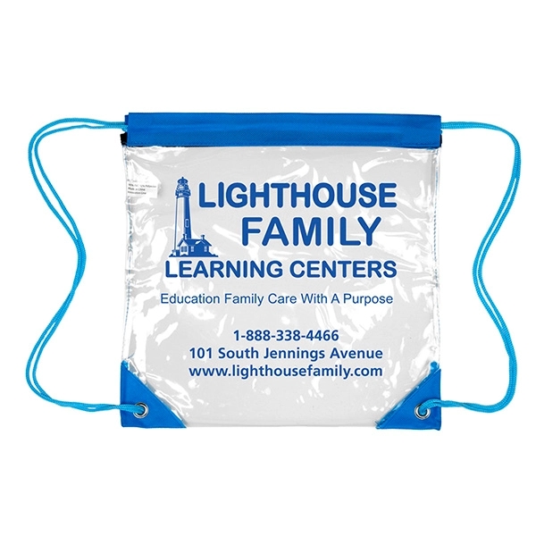 Harris Clear Vinyl Stadium Compliant Cinch Backpack - Harris Clear Vinyl Stadium Compliant Cinch Backpack - Image 20 of 25