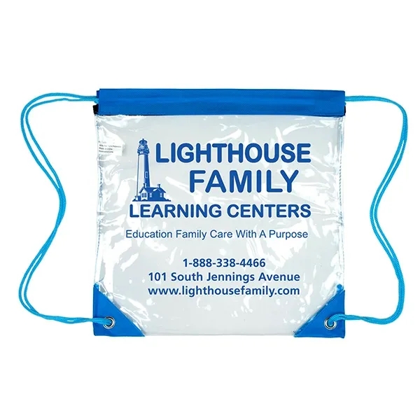 Harris Clear Vinyl Stadium Compliant Cinch Backpack - Harris Clear Vinyl Stadium Compliant Cinch Backpack - Image 22 of 25