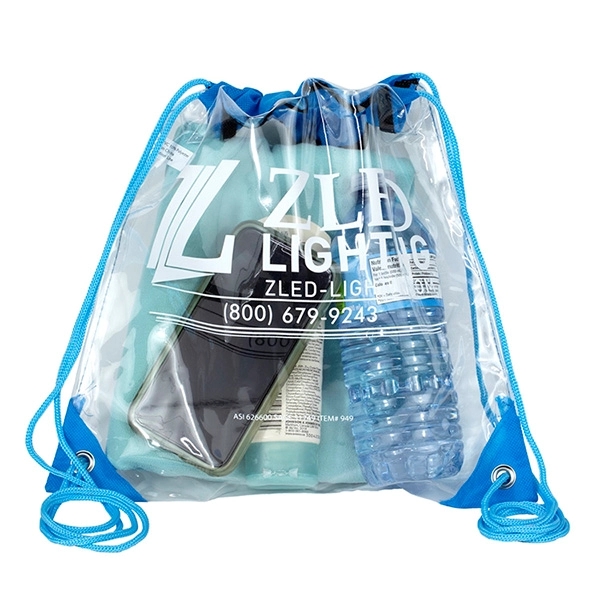 Harris Clear Vinyl Stadium Compliant Cinch Backpack - Harris Clear Vinyl Stadium Compliant Cinch Backpack - Image 23 of 25
