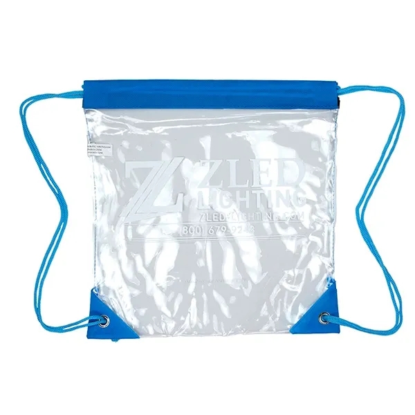 Harris Clear Vinyl Stadium Compliant Cinch Backpack - Harris Clear Vinyl Stadium Compliant Cinch Backpack - Image 25 of 25
