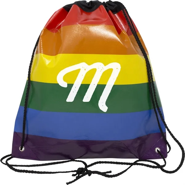 Jumbo Rainbow Drawstring Backpack Bag - Jumbo Rainbow Drawstring Backpack Bag - Image 4 of 4