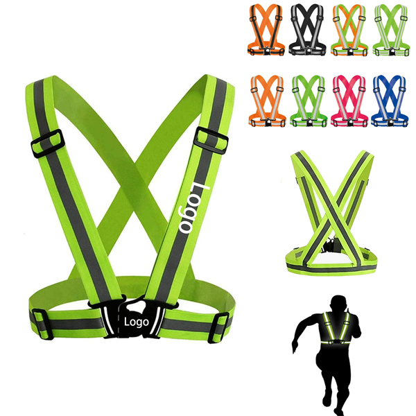 Adjustable Reflective Strap Safety Vest - Adjustable Reflective Strap Safety Vest - Image 0 of 2